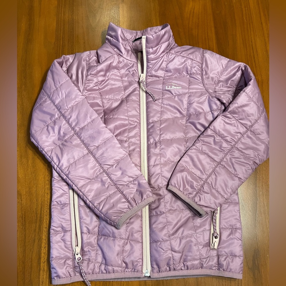 LL Bean Girls Packaway Down Jacket - Size 6/7